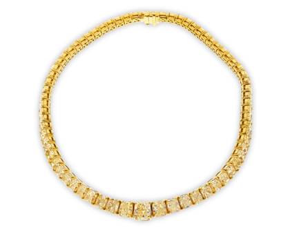Fancy Yellow Diamond Necklace, 111.02 Carats