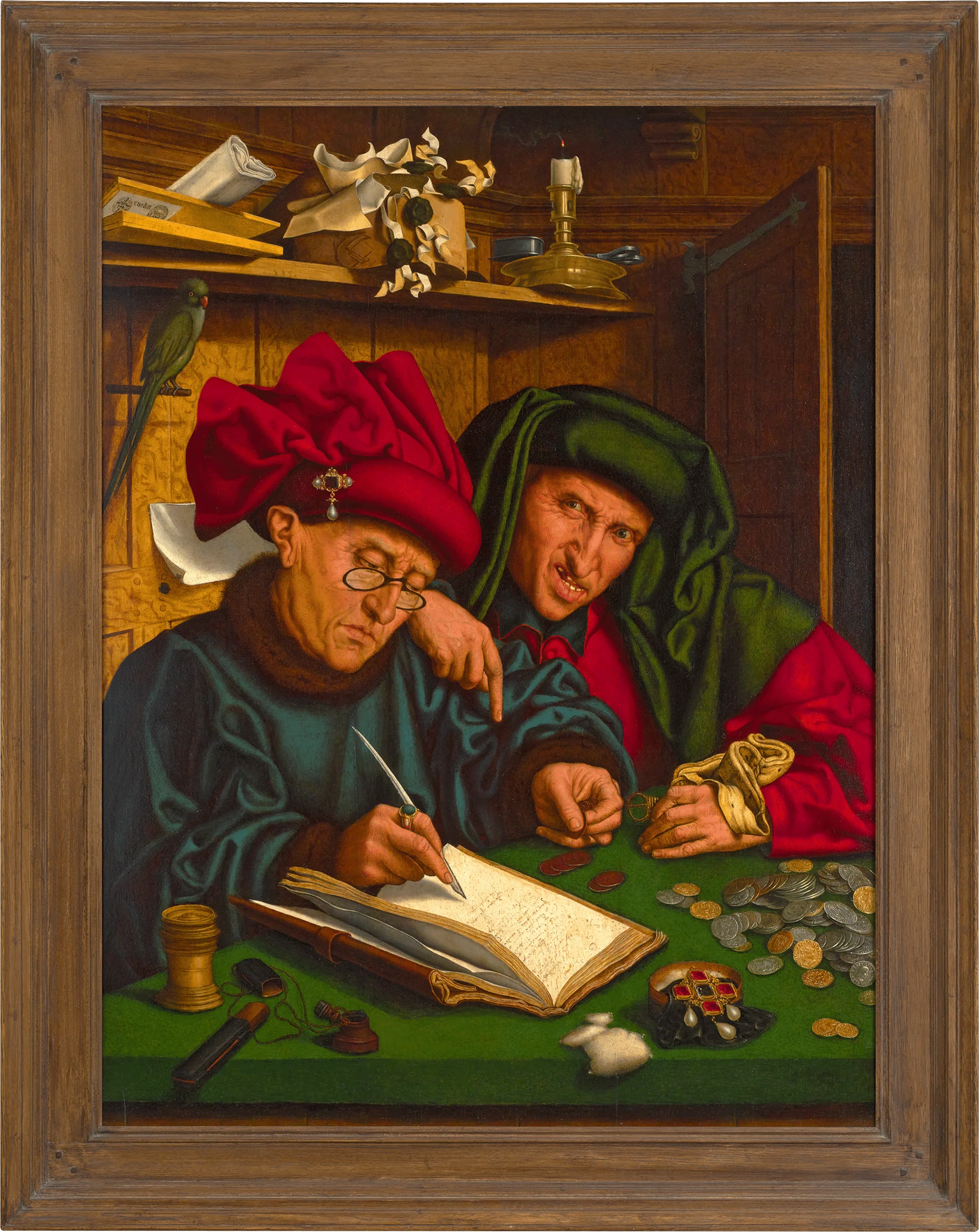 The Tax Collectors attributed to Marinus van Reymerswaele - Image 3