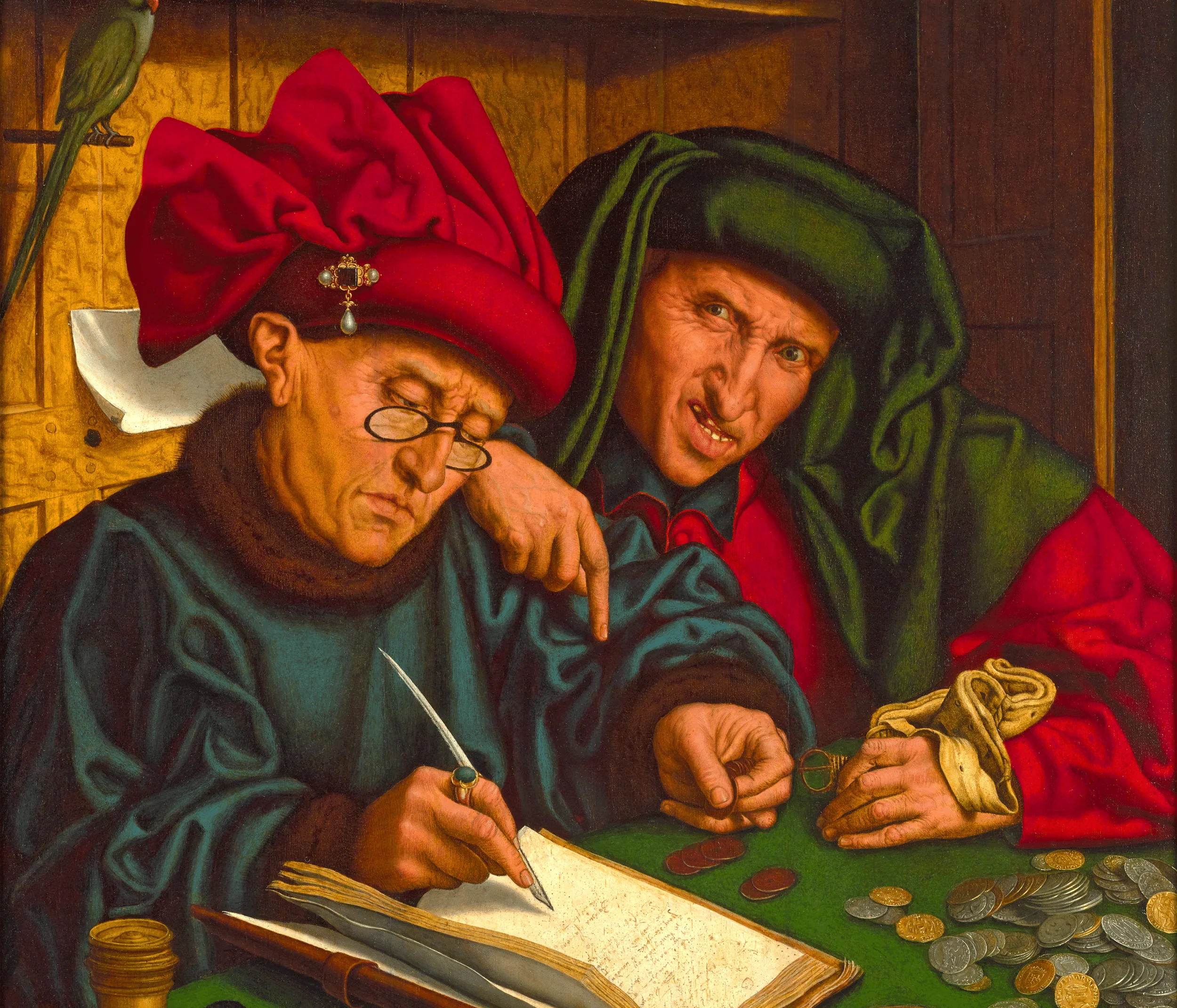 The Tax Collectors attributed to Marinus van Reymerswaele - Image 4