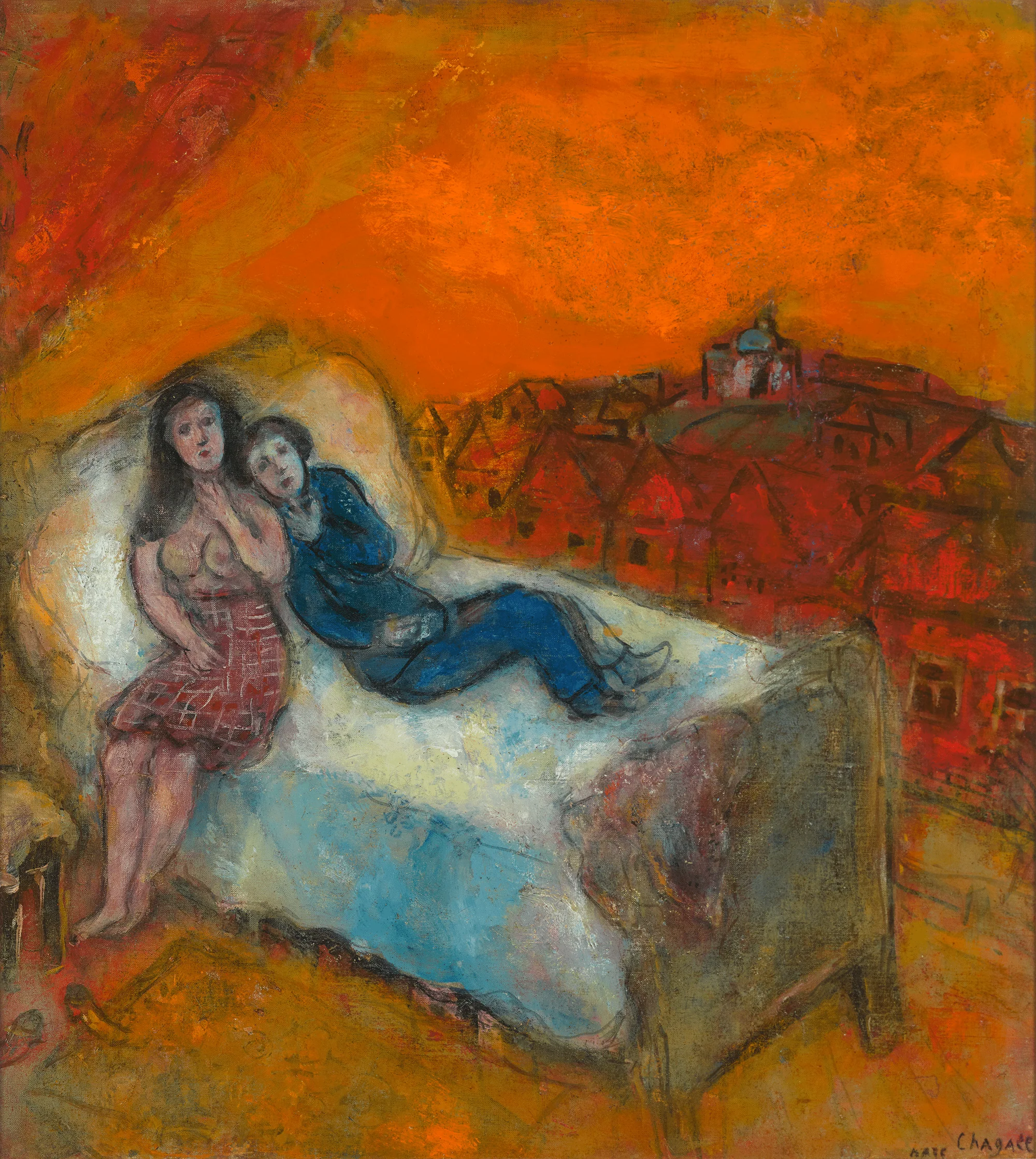 Couple sur le lit by Marc Chagall - Image 2