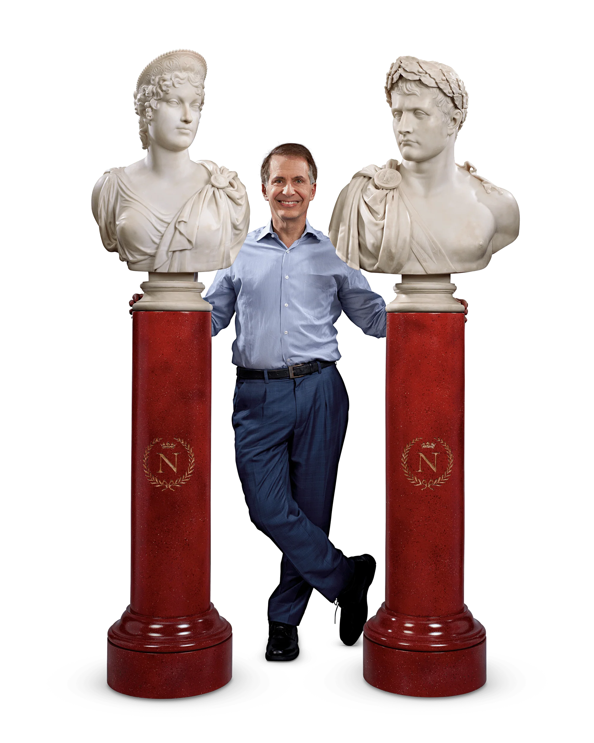 Pair of Carrara Marble Busts of the Emperor Napoleon and Empress Marie Louise - Image 3