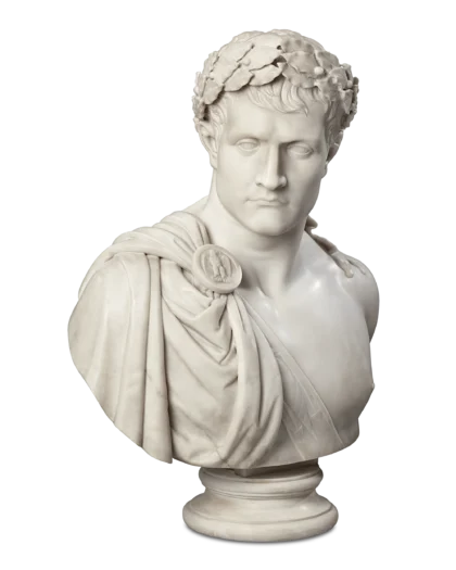 Pair of Carrara Marble Busts of the Emperor Napoleon and Empress Marie Louise