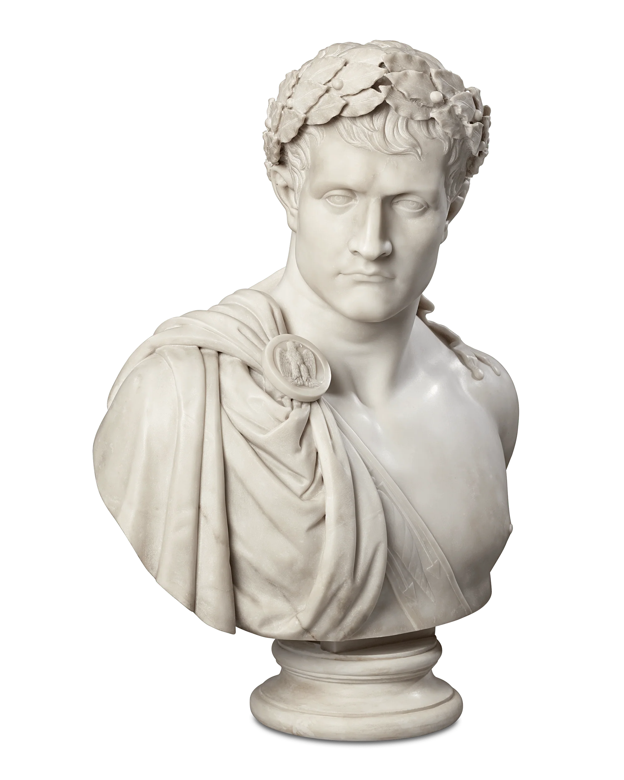 Pair of Carrara Marble Busts of the Emperor Napoleon and Empress Marie Louise