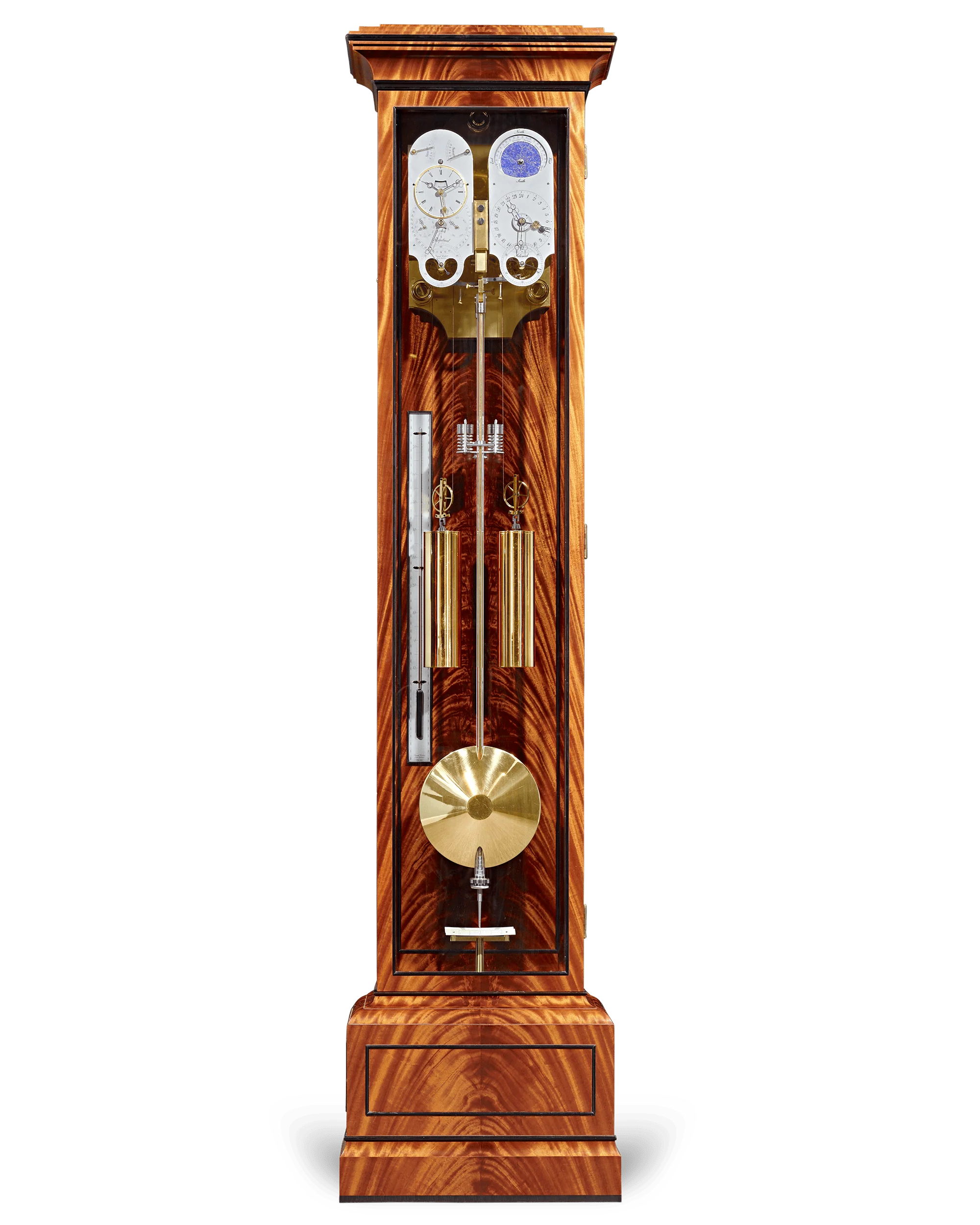 Double Pendulum Clock with Planisphere and Wandering Moon by David Walter