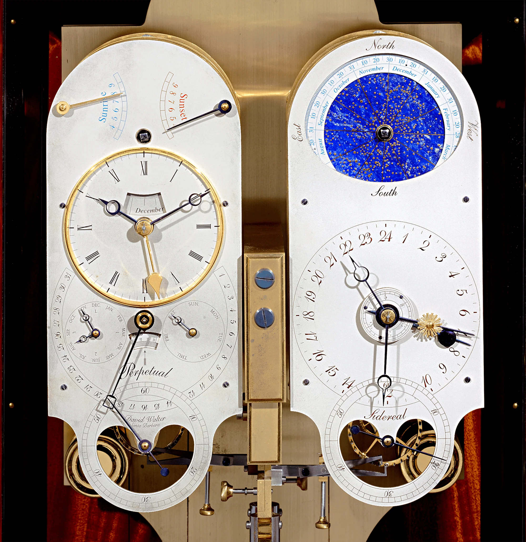 Double Pendulum Clock with Planisphere and Wandering Moon by David Walter - Image 4